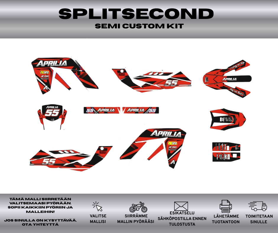 SPLITSECOND Aprilia 50 RX / SX 2006 – 2017 Tarrasarja