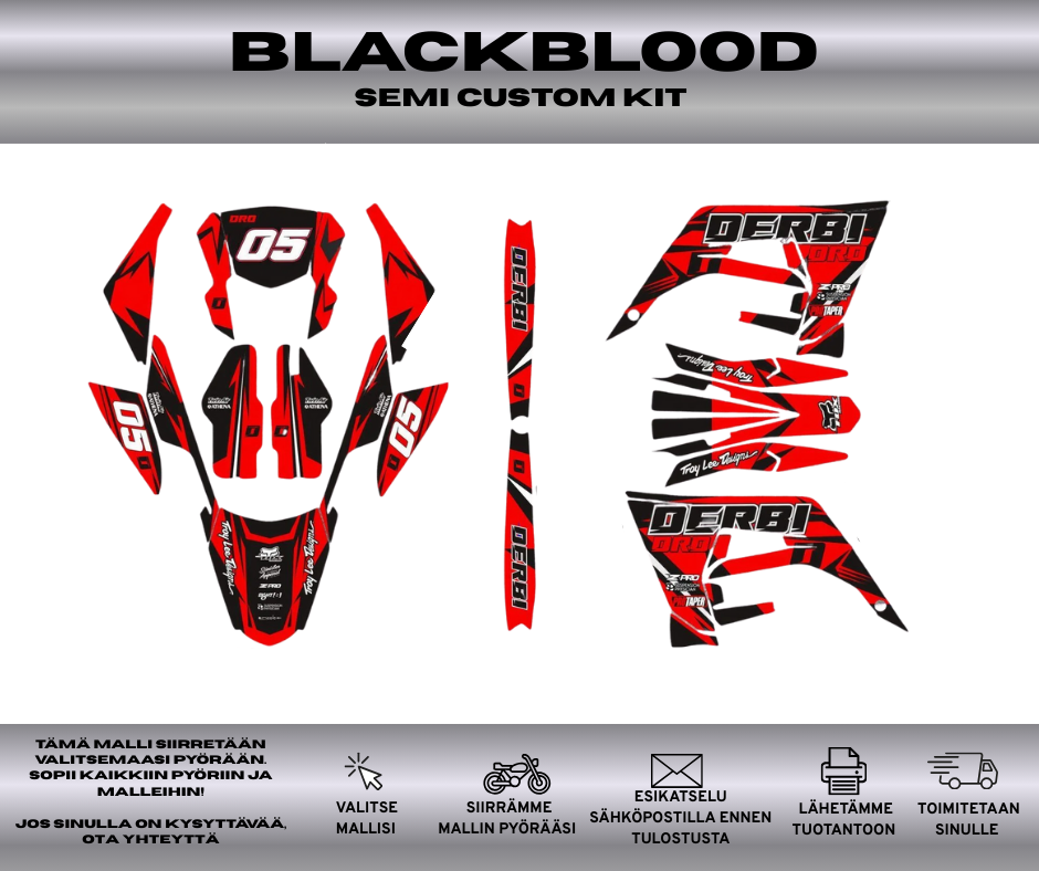 BLACKBLOOD Derbi 50 2018-2021 Tarrasarja
