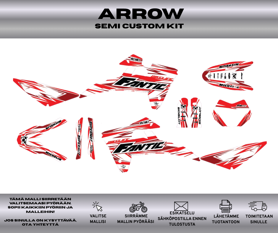 ARROW Fantic 50 & 125 2017-2020 Tarrasarja