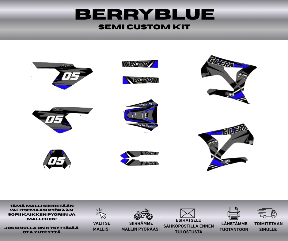 BERRYBLUE Gilera RCR SMT Ennen 2011 Tarrasarja