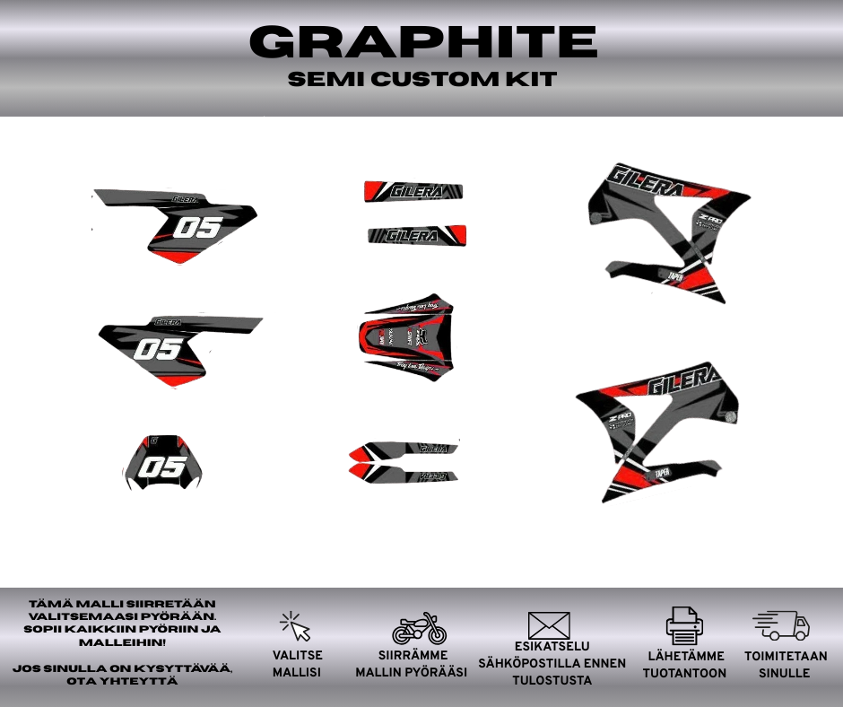 GRAPHITE Gilera RCR SMT Ennen 2011 Tarrasarja