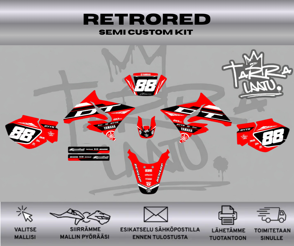 RETRORED Yamaha DT 50 Tarrasarja
