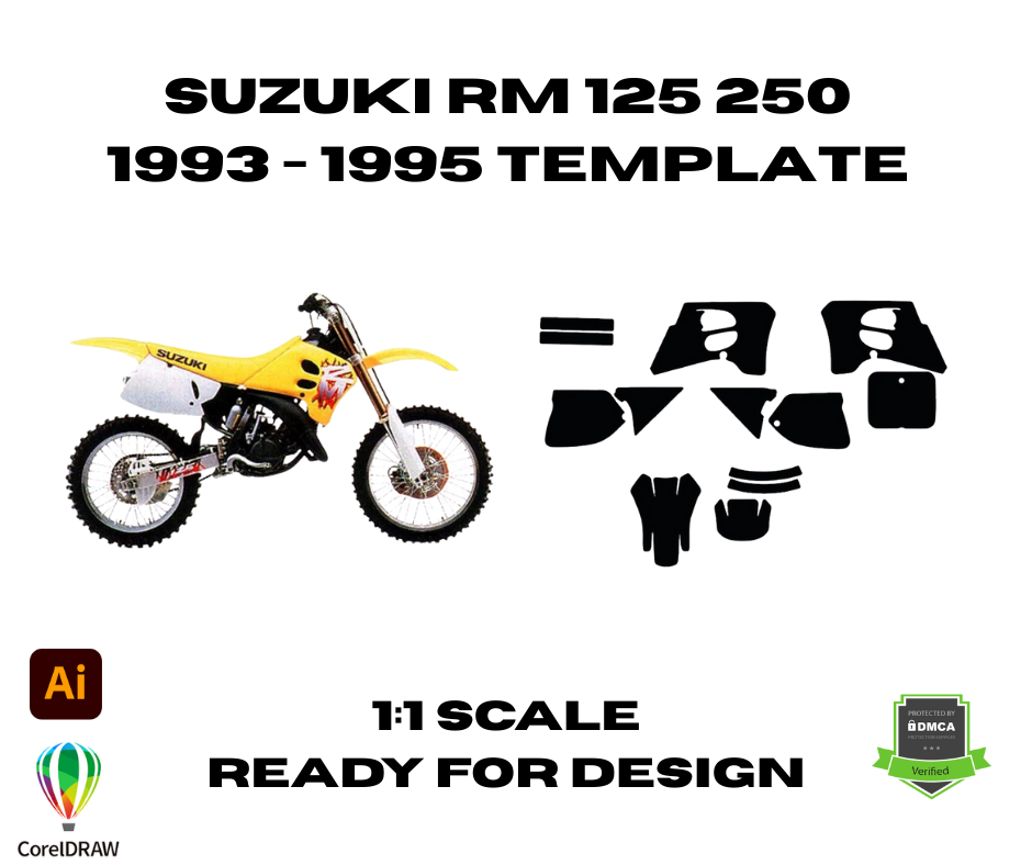 Suzuki RM 125 250 1993 - 1995 Template