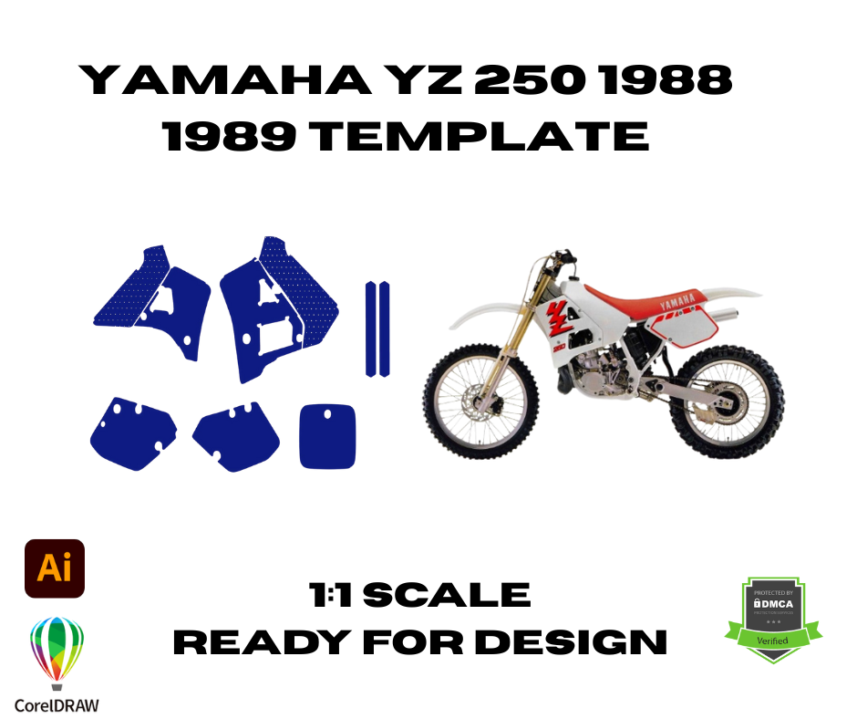Yamaha YZ 250 1988 1989 Template