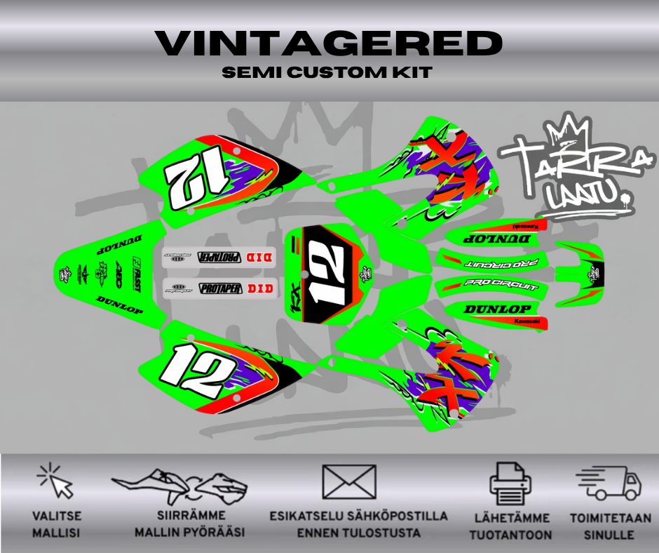 VINTAGERED kawasaki KX 85 2001-2013 Tarrasarja
