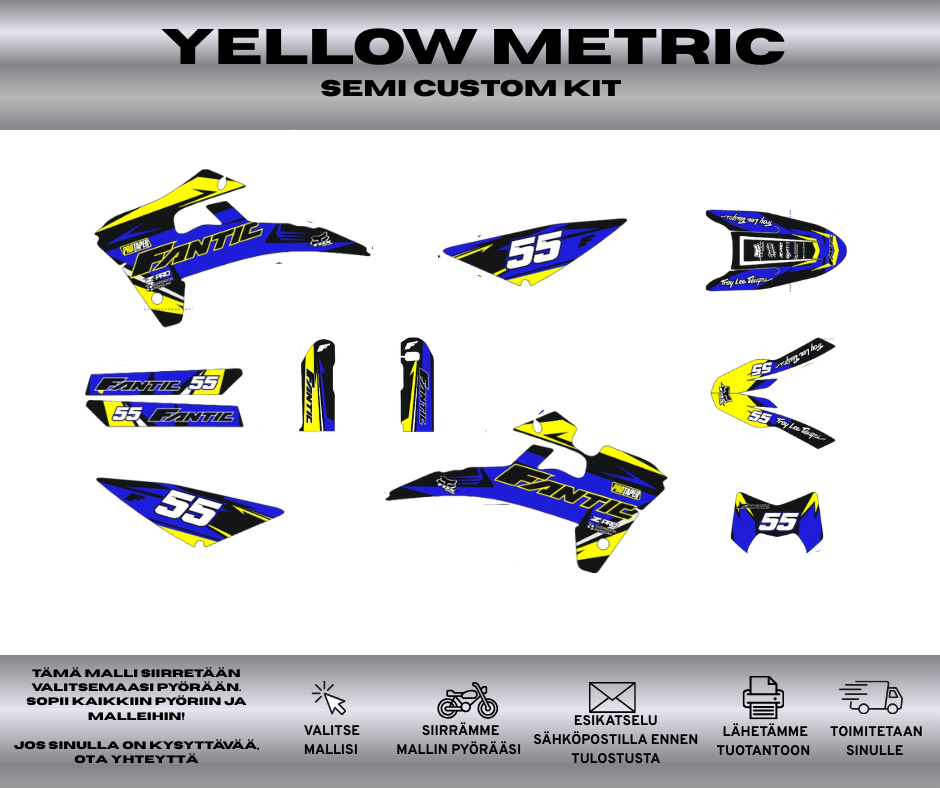 YELLOWMETRIC Fantic 50 & 125 2017-2020 Tarrasarja