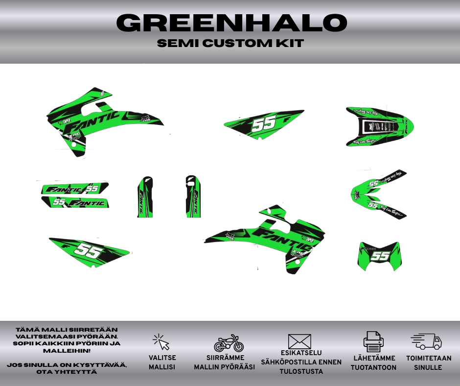 GREENHALO Fantic 50 & 125 2017-2020 Tarrasarja