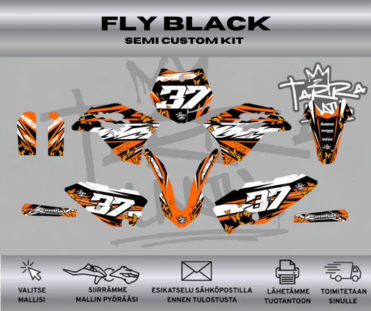 FLY BLACK KTM SX 65 2009-2015 Tarrasarja