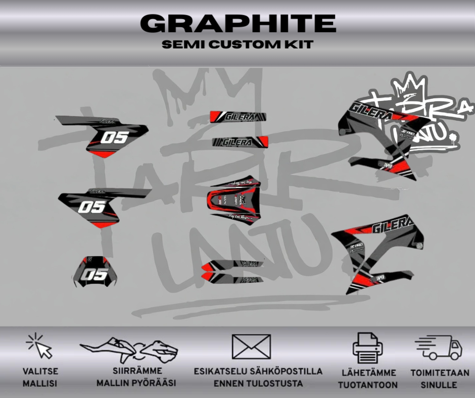 GRAPHITE Gilera RCR SMT Ennen 2011 Tarrasarja
