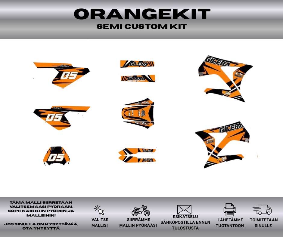 ORANGEKIT Gilera RCR SMT Ennen 2011 Tarrasarja