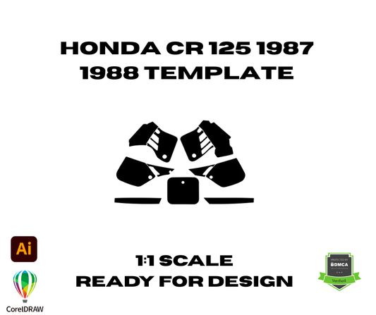 Honda CR 125 1987 1988 Template