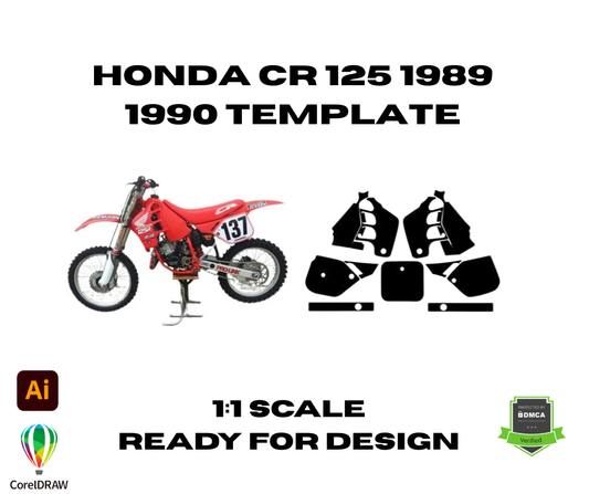 Honda CR 125 1989 1990 Template