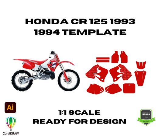 Honda CR 125 1993 1994 Template