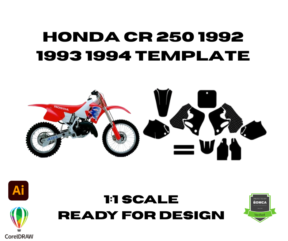 Honda CR 250 1992 1993 1994 Template