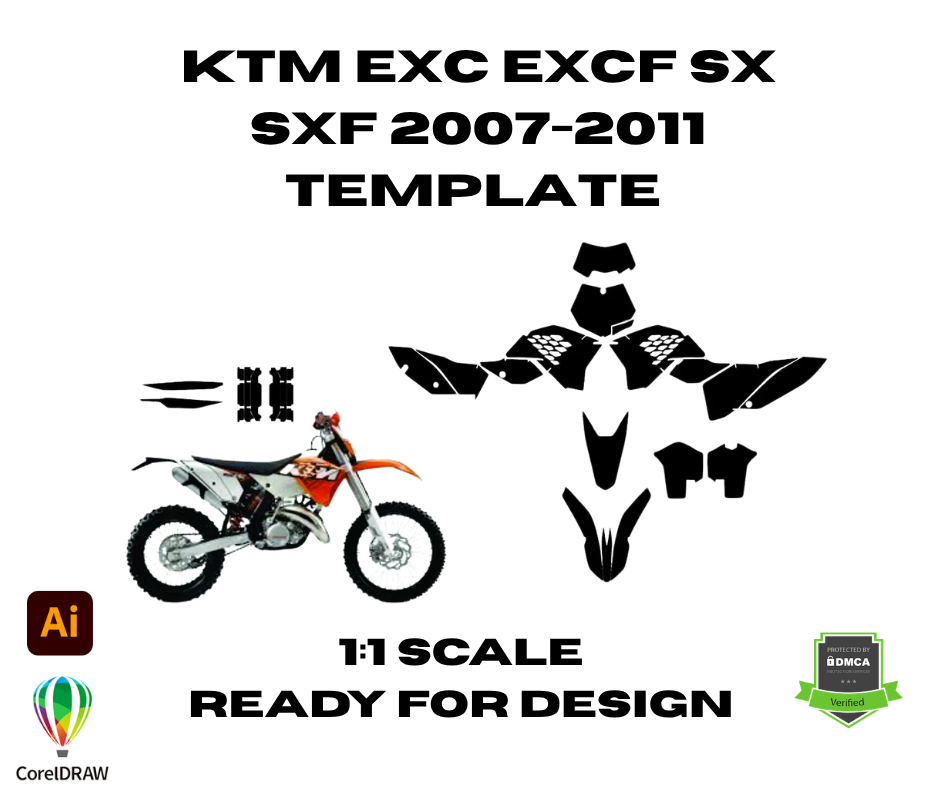 KTM EXC EXCF SX SXF 2007 2008 2009 2010 2011 Template