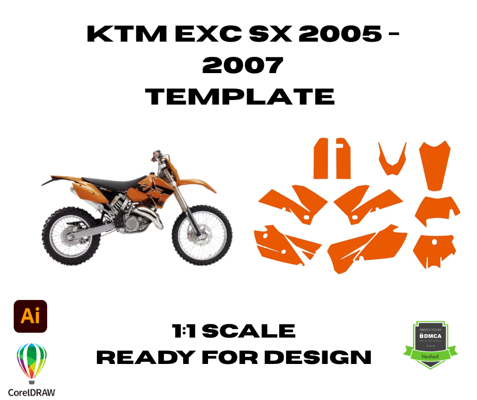 KTM EXC SX 2005 2006 2007 Template