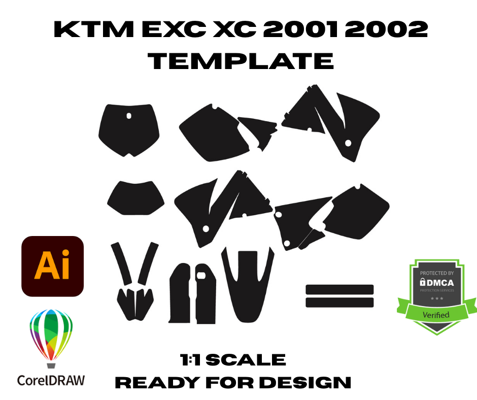 KTM EXC XC 2001 2002 Template