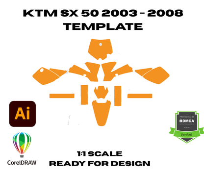 KTM SX 50 2003 - 2008 Template