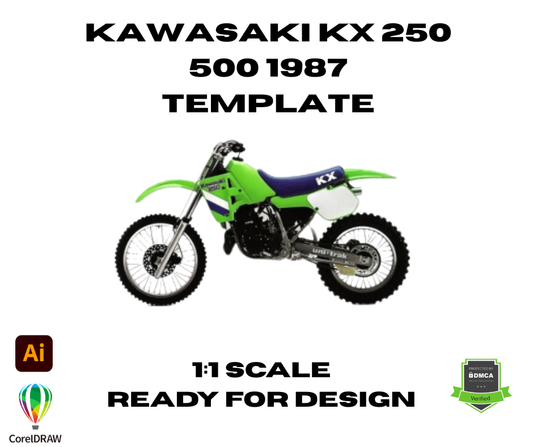 Kawasaki KX 250 500 1987 Template