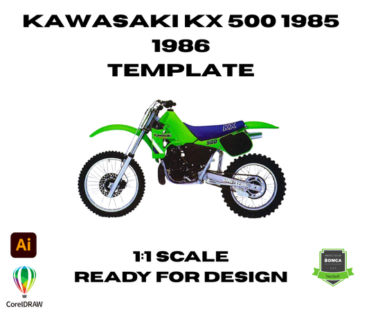 Kawasaki KX 500 1985 1986 Template