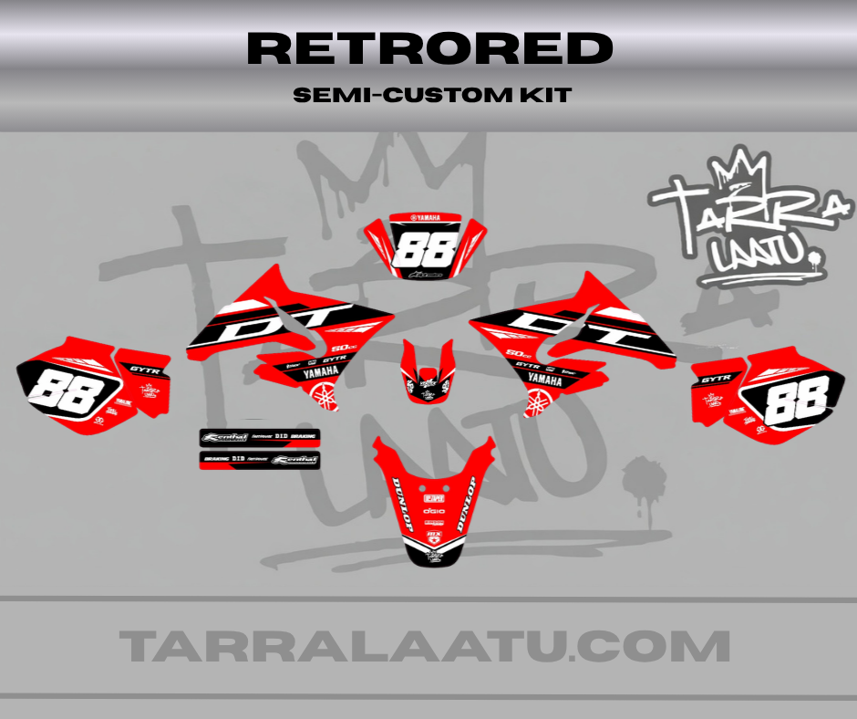 RETRORED Yamaha DT 50 Tarrasarja