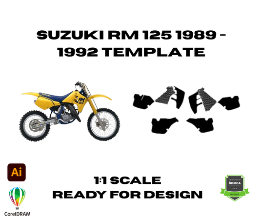 Suzuki RM 125 1989 - 1992 Template