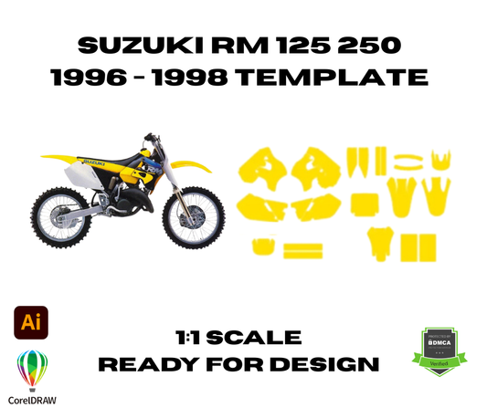 Suzuki RM 125 250  1996 - 1998 Template