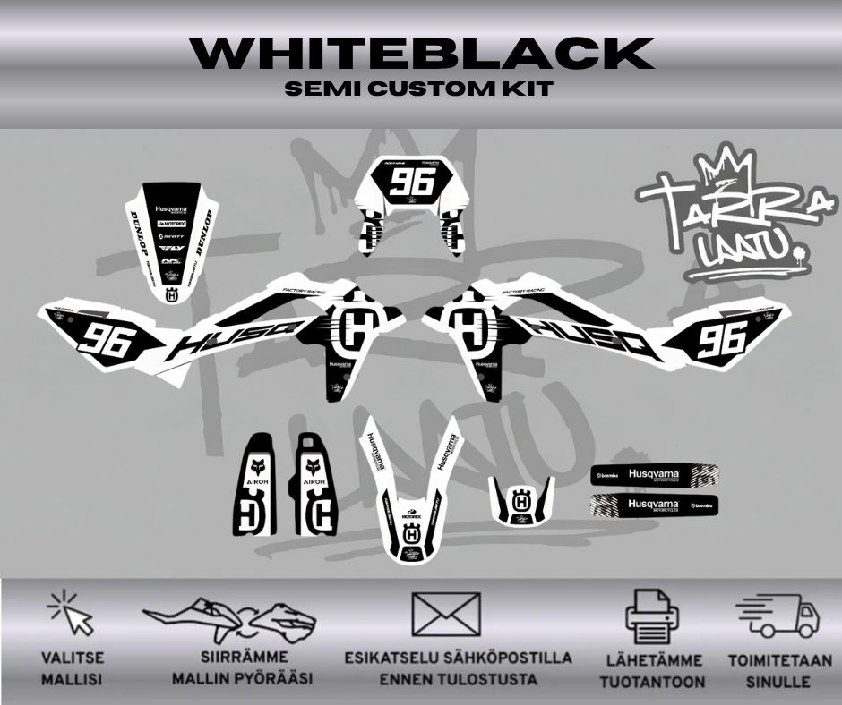 WHITEBLACK Husqvarna WR 125 2008-2013 Tarrasarja