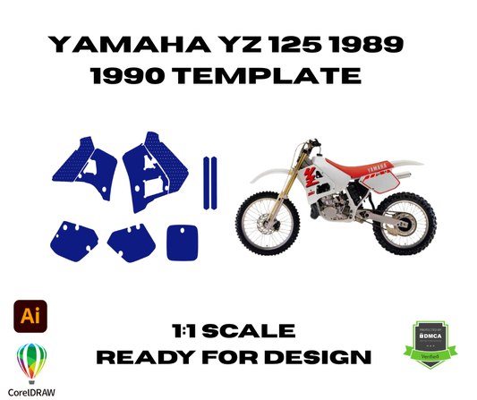 Yamaha YZ 125 1989 1990 Template